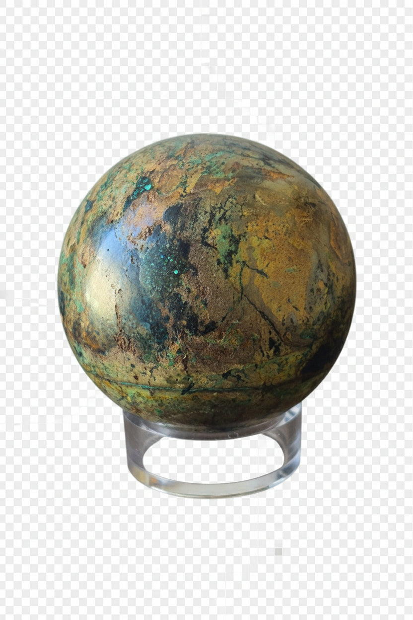 🌌 Enchanted Earth Azurite Malachite Sphere 🌿