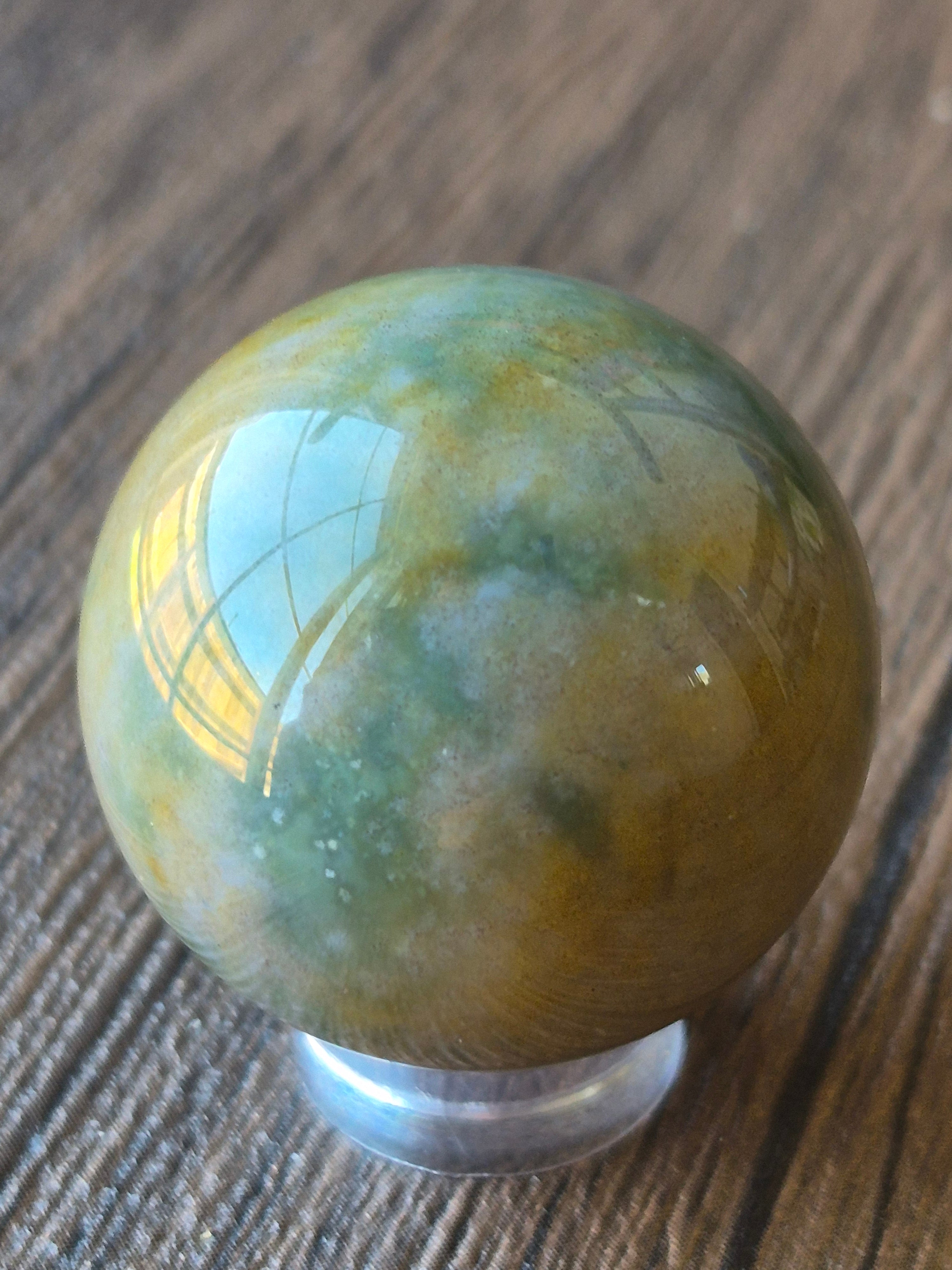 Sea-Green Ocean Jasper Sphere 🐚