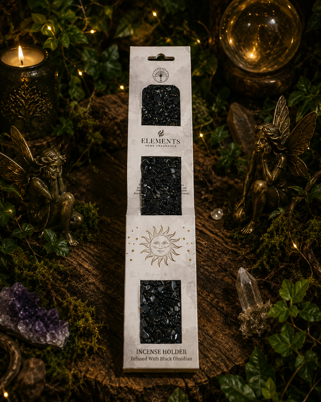 🖤✨ Shadow Shield Black Obsidian Incense Burner ✨🖤