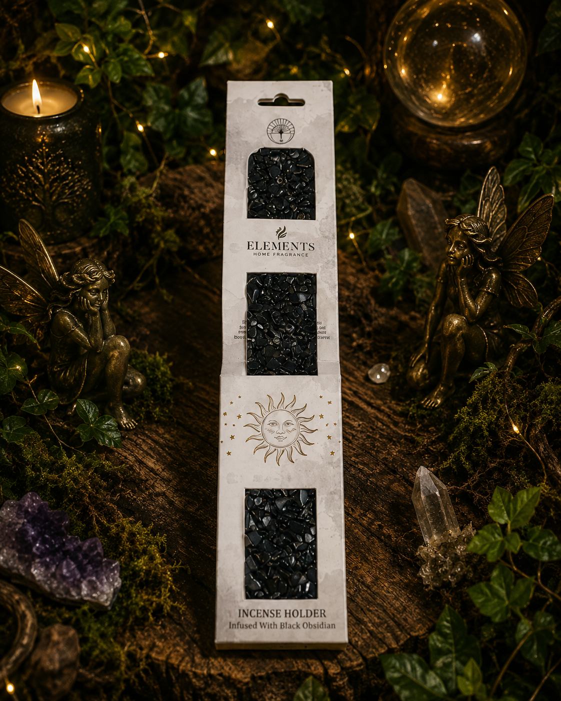 🖤✨ Shadow Shield Black Obsidian Incense Burner ✨🖤