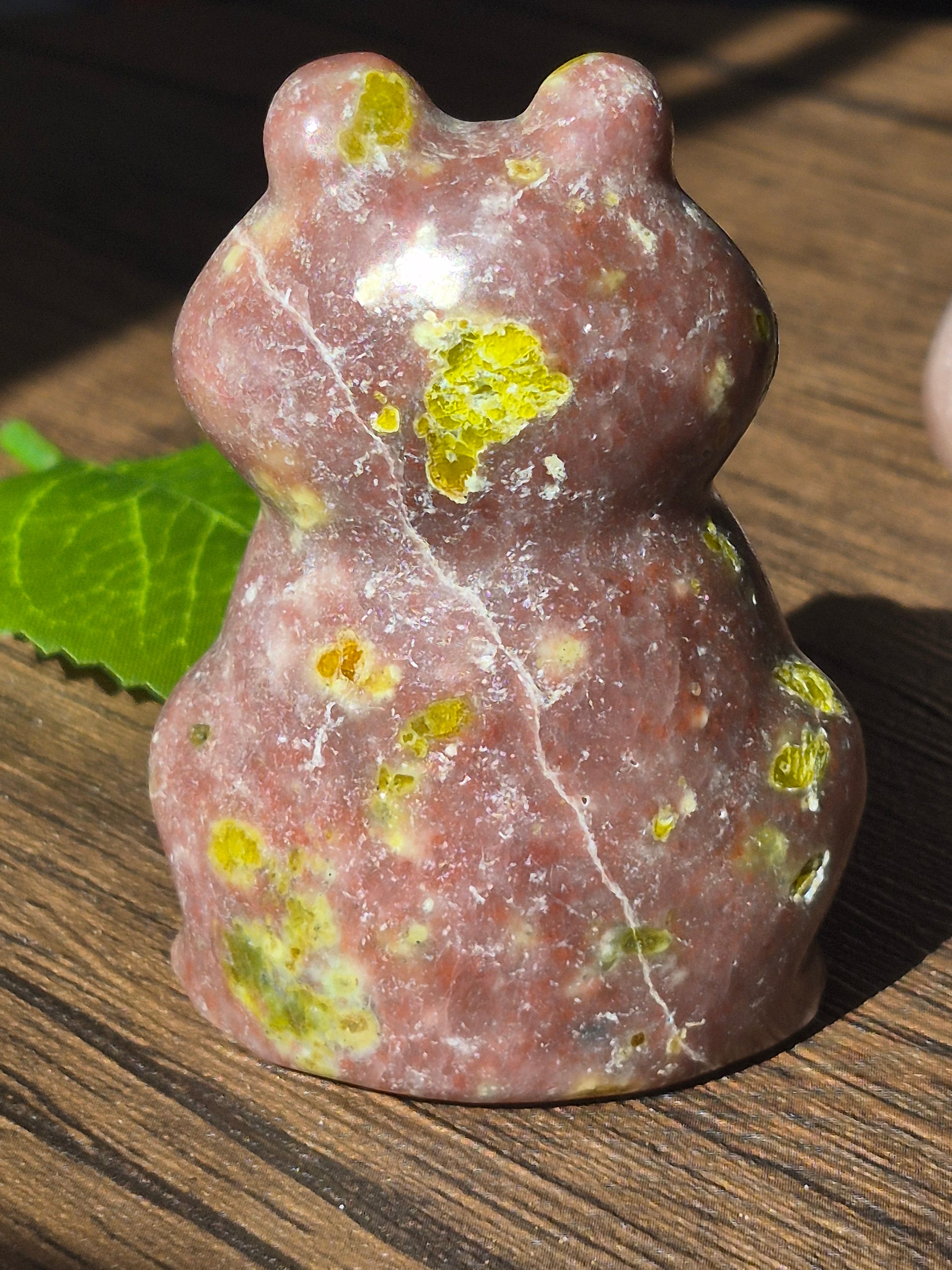 🐸 Leap of Love – Mother & Baby Plum Blossom Tourmaline Frog Family