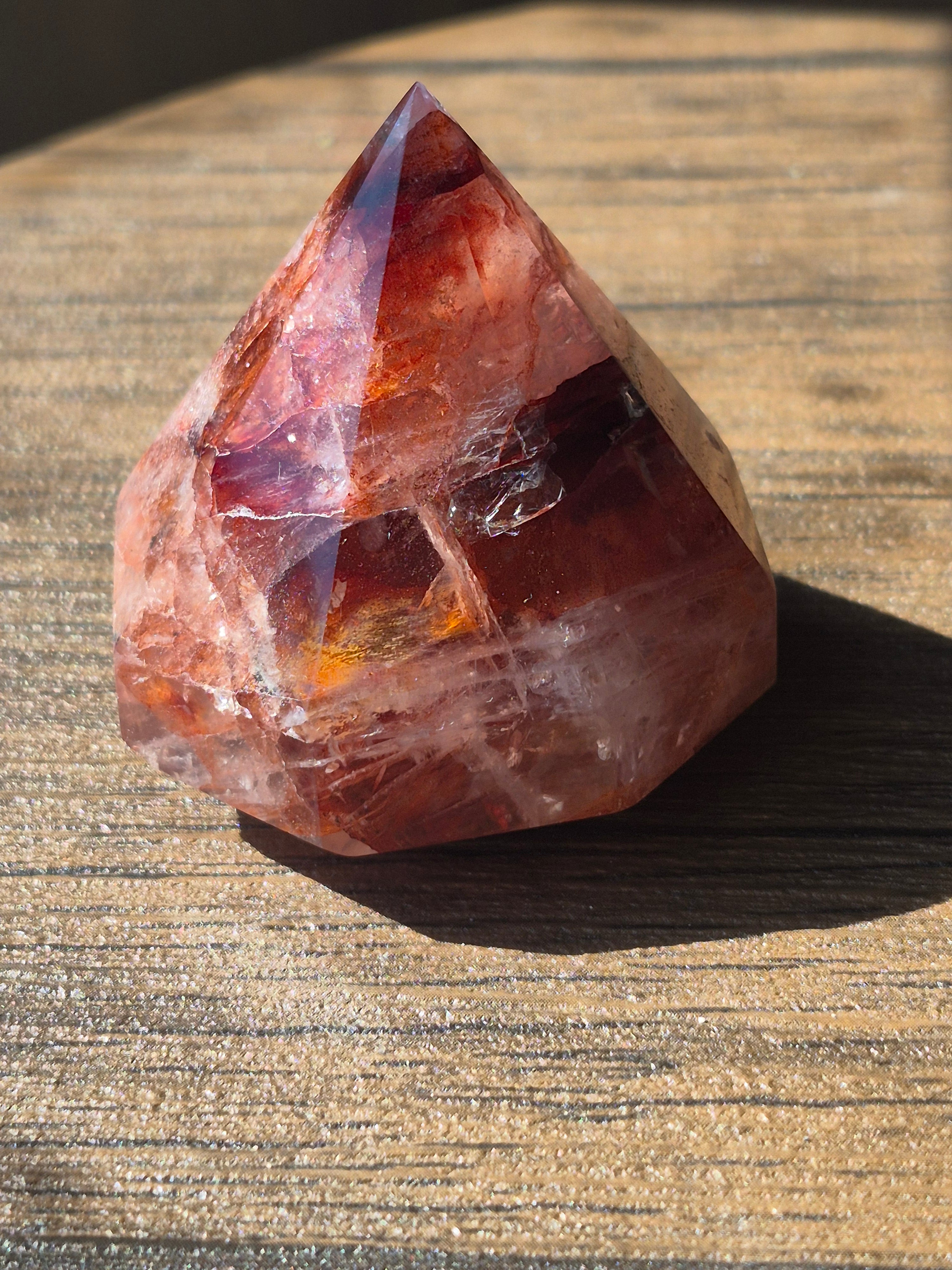 🔥 Fire Quartz Geometric Point