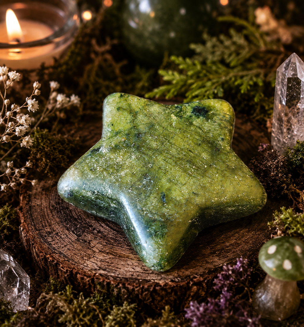 🌟Moss Agate Crystal Star