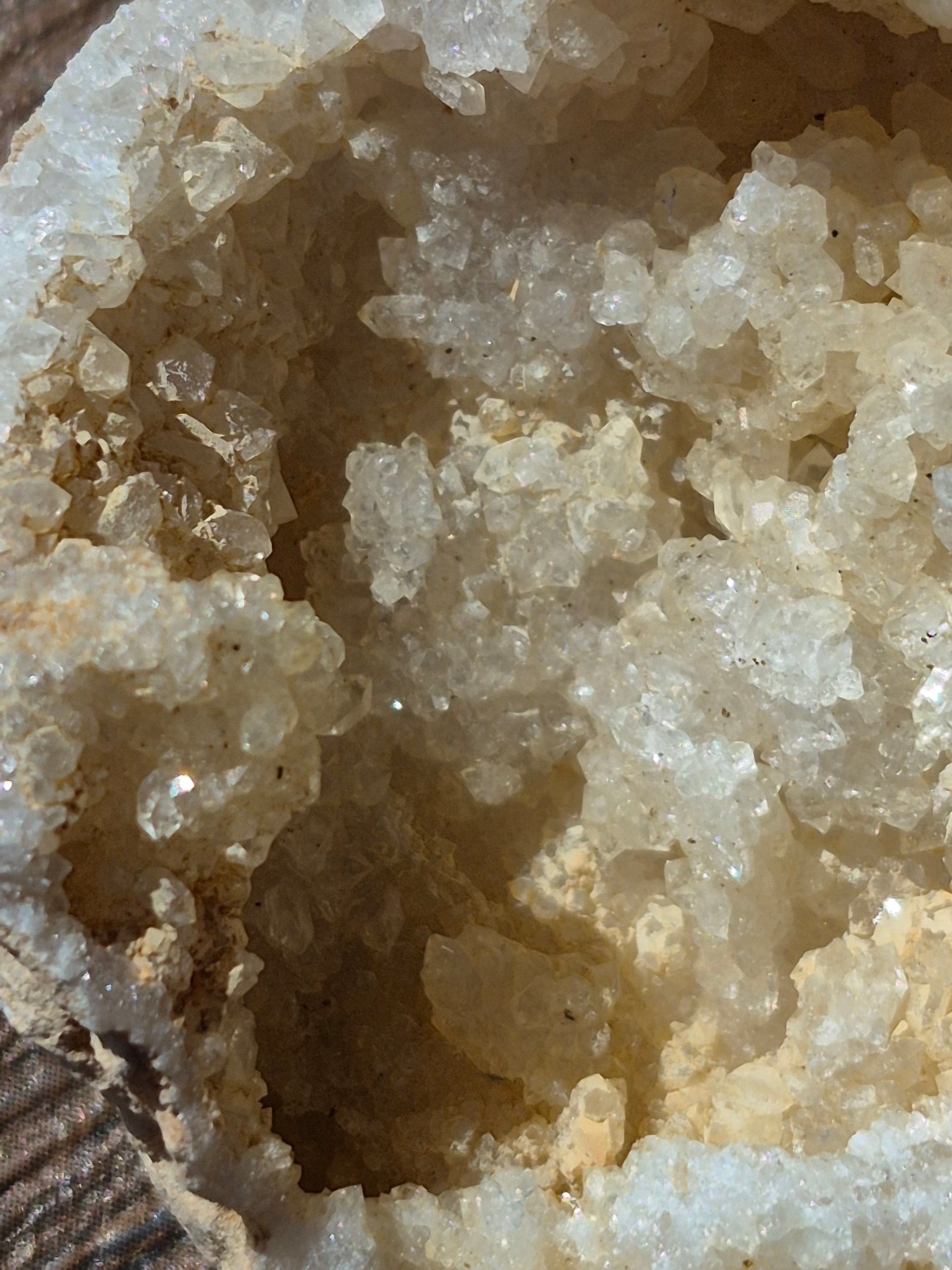 🤍White Quartz Geode- Half ✨Specimen No. 003