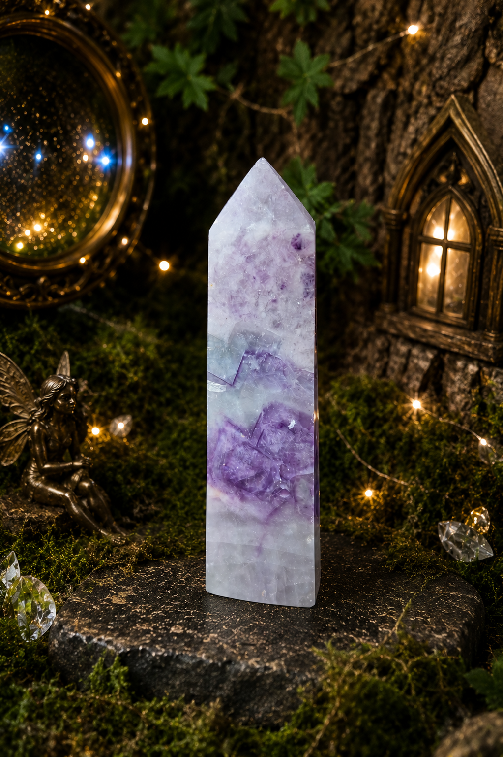Fairy Veil Purple Fluorite Tower 🧚‍♀️💜✨