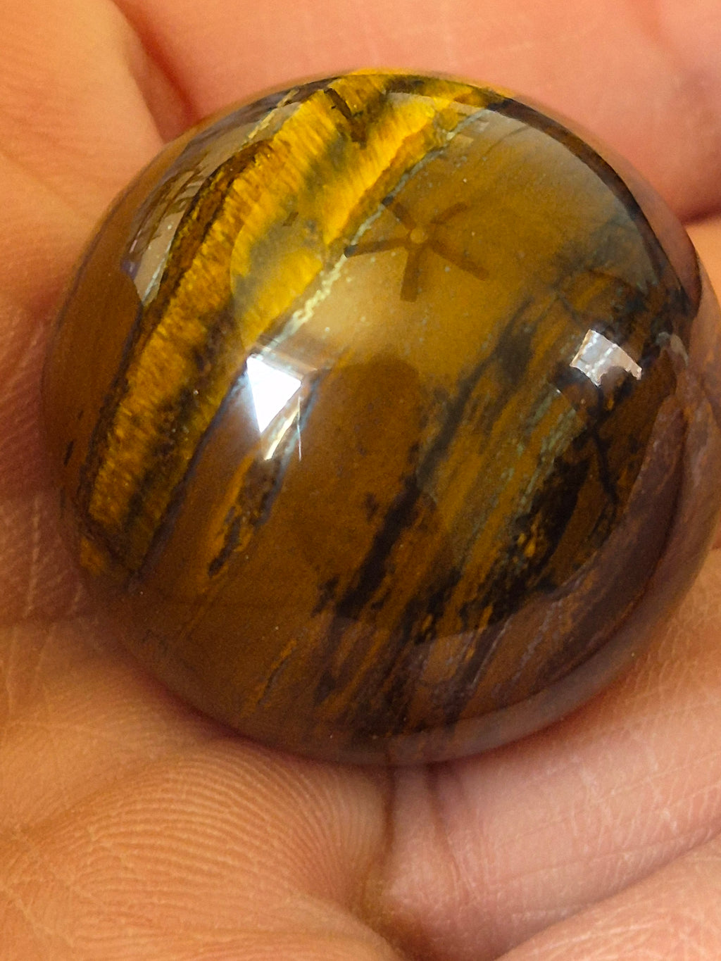 Self-Standing Mini Tiger's Eye Sphere 🐅🟠