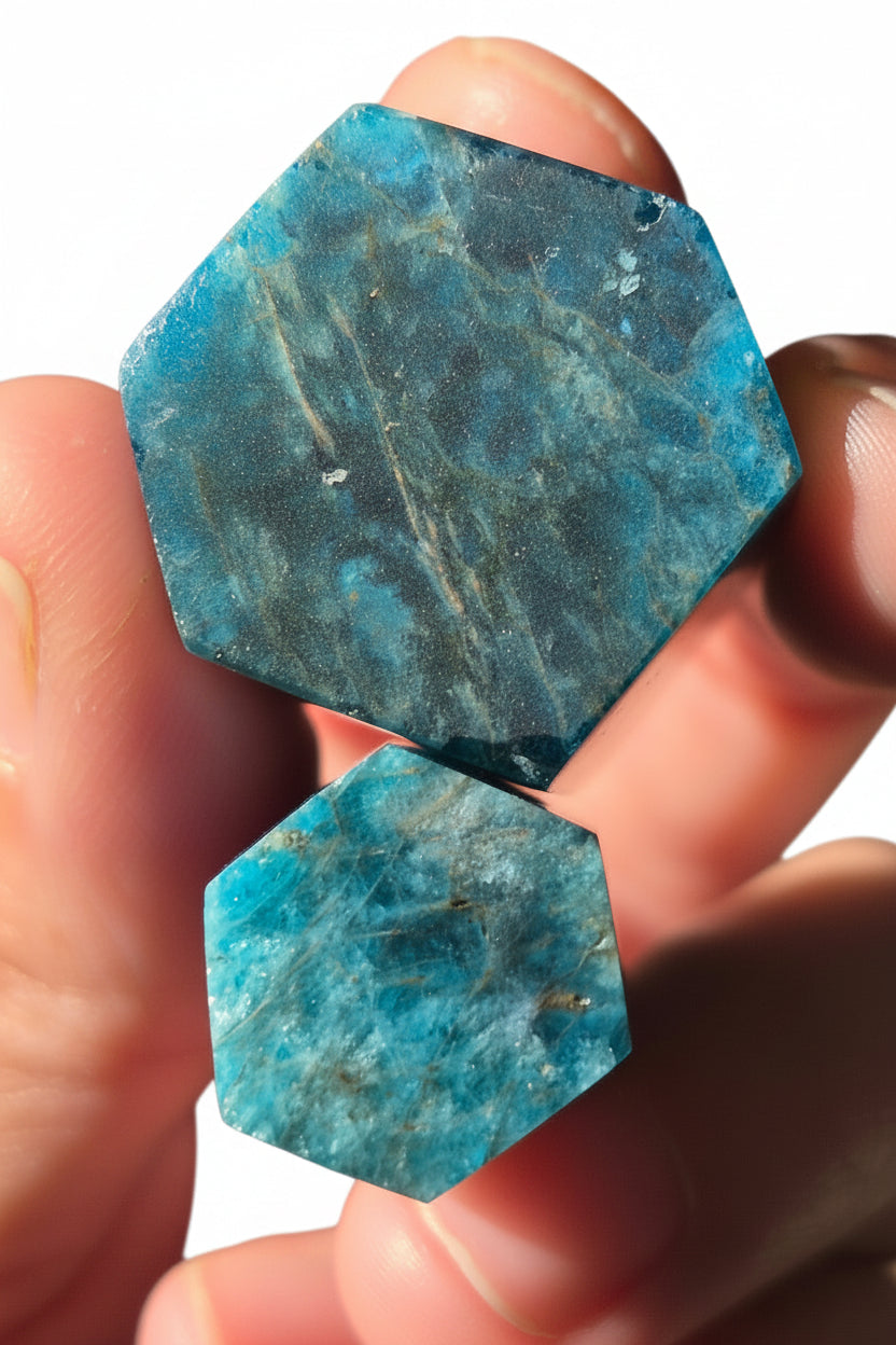 🧚‍♀️✨ Celestial Tide Blue Apatite Towers ✨🧚‍♀️ | Set of 2 💙🔮