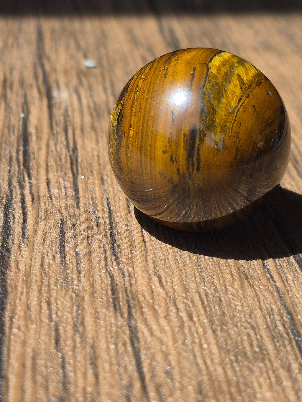 Self-Standing Mini Tiger's Eye Sphere 🐅🟠