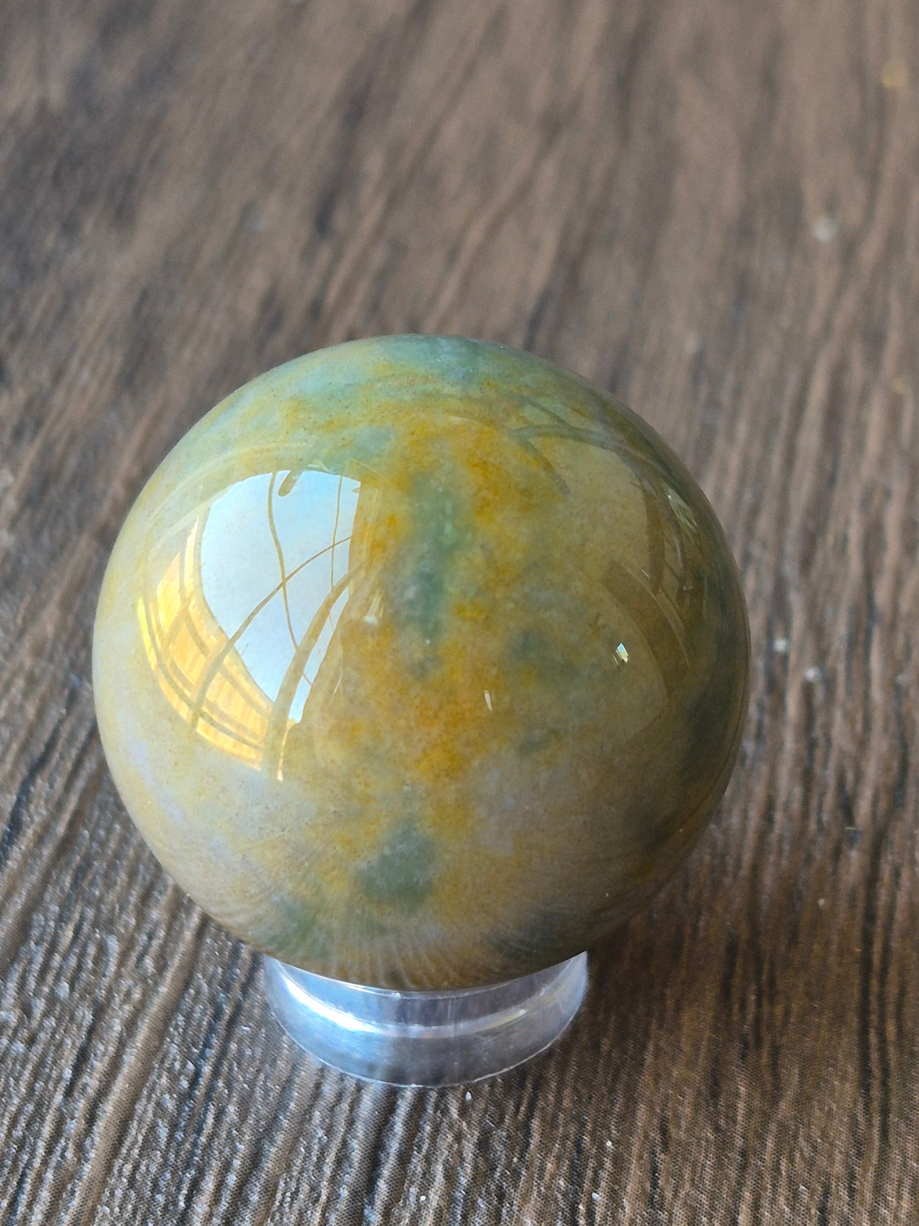 Sea-Green Ocean Jasper Sphere 🐚