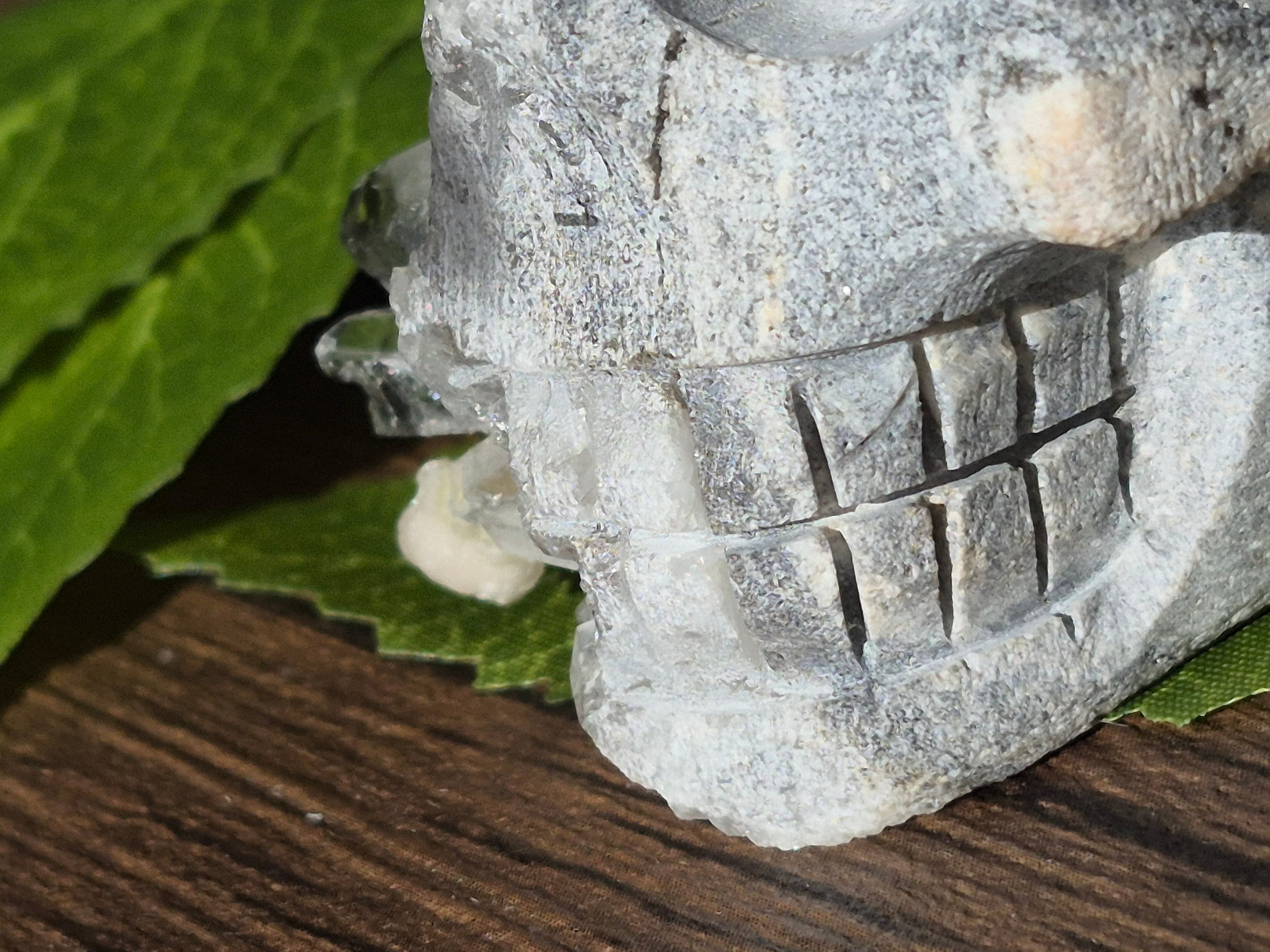 🤍 Frozen Quartz Cluster Skull ⭐
