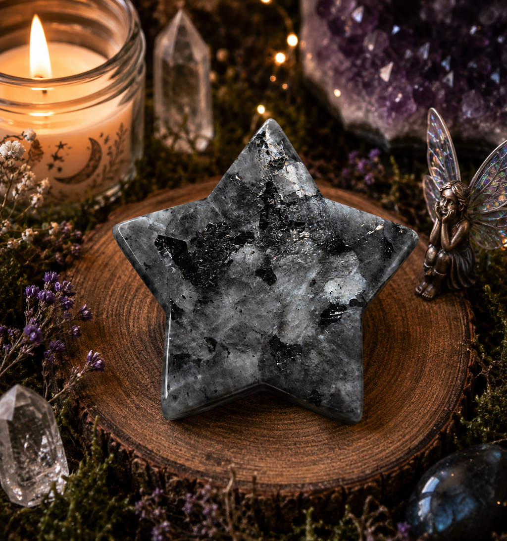 🌟Larvikite Crystal Carved Star