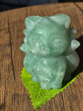 ✨ Green Aventurine Kitsune (Nine-Tailed Fox) Carving ✨