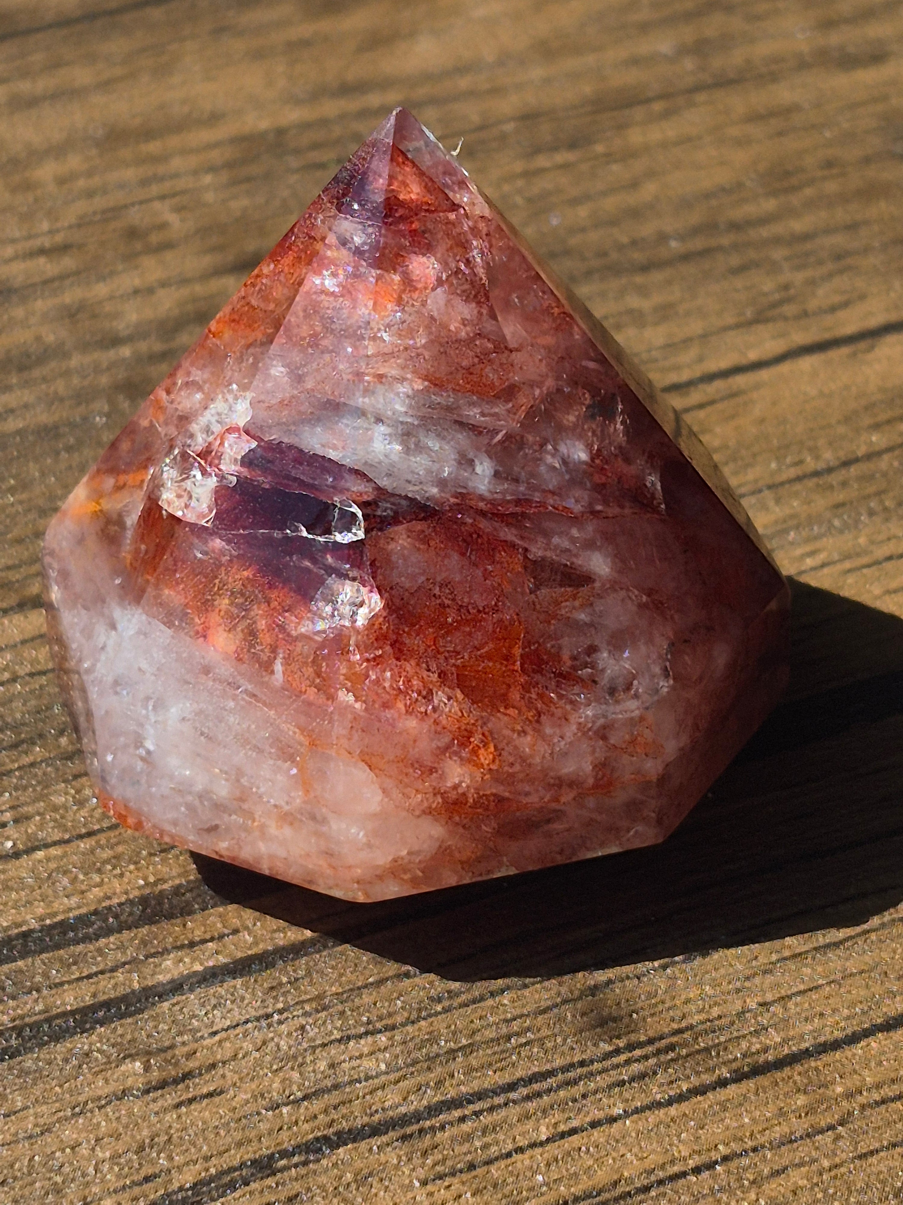 🔥 Fire Quartz Geometric Point