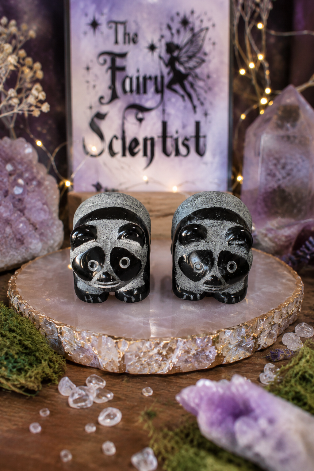 Black Obsidian Panda Guardians 🐼✨
