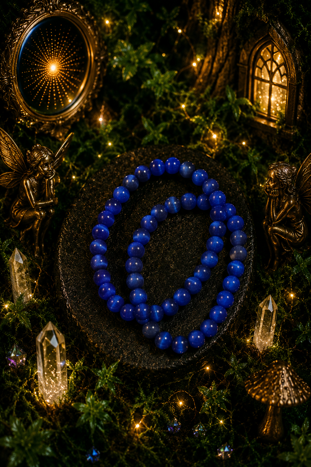 🔮 Mystic Vision Azurite Crystal Bracelet ✨