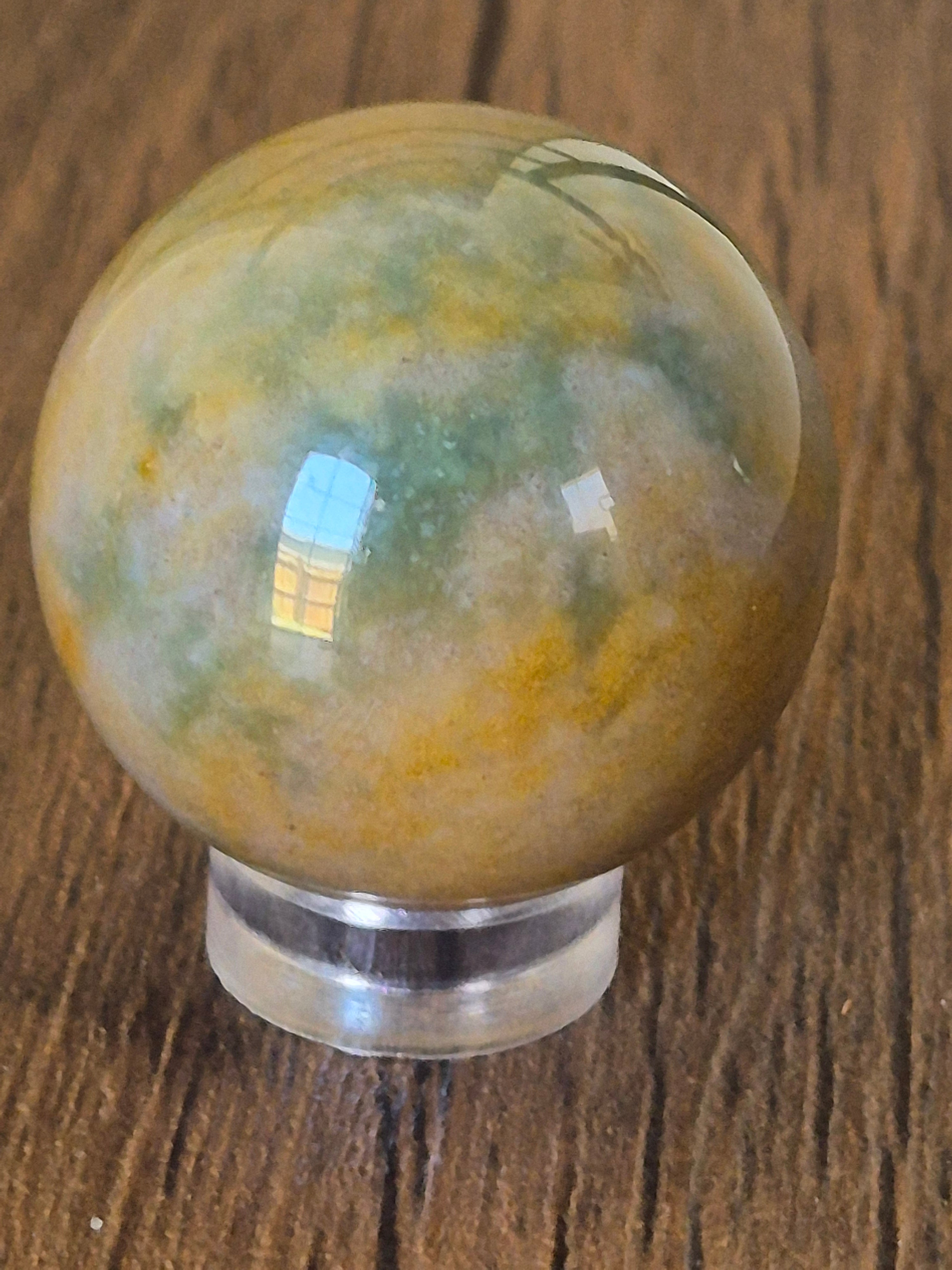 Sea-Green Ocean Jasper Sphere 🐚
