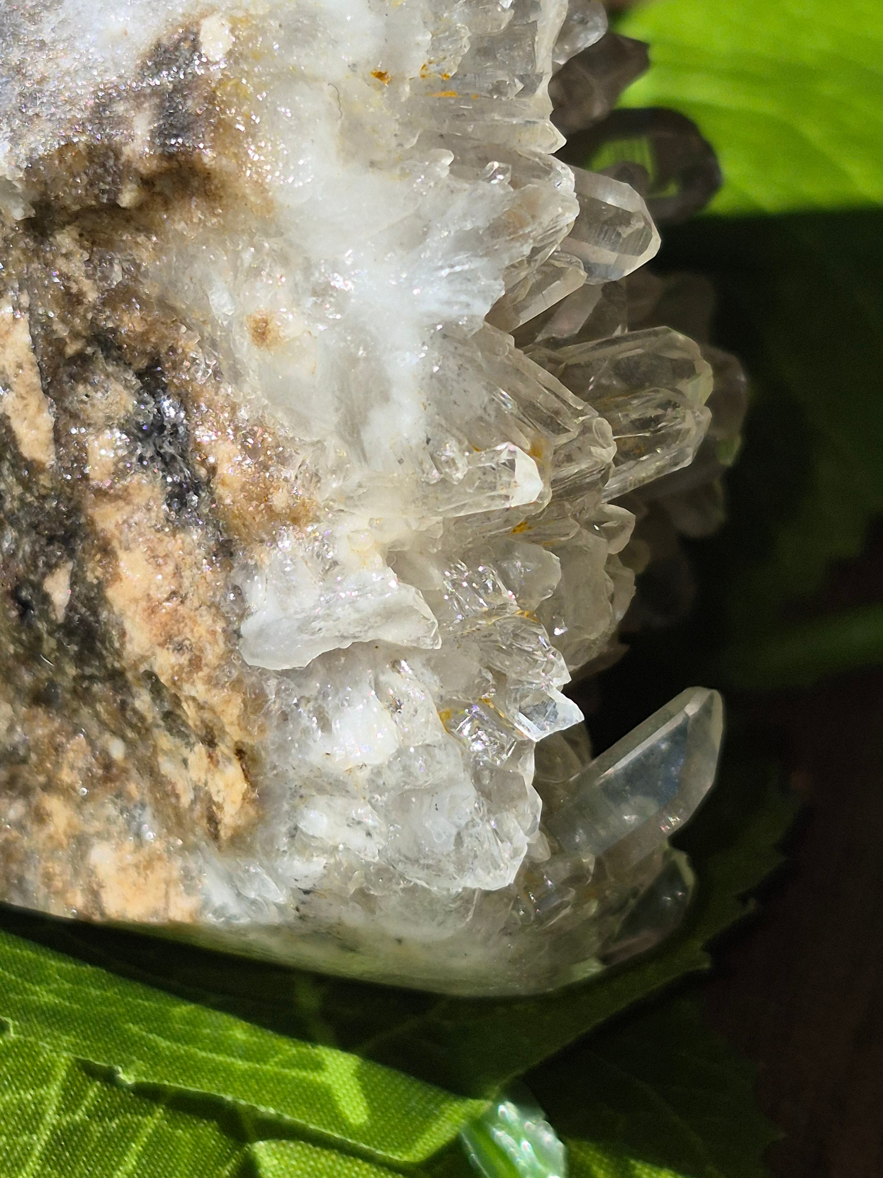💀✨ Quartz Cluster Hand-Carved Skull
