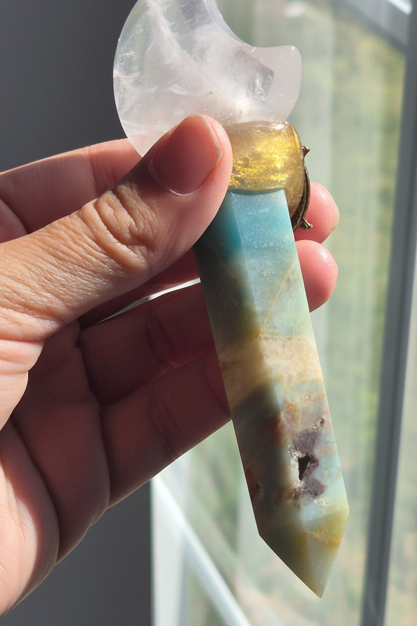 🌙 Celestial Cove Caribbean Calcite Scepter ✨