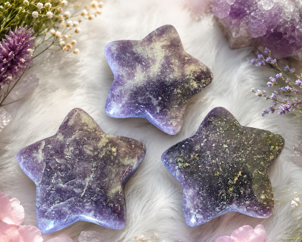 ✨ Calming Lepidolite Star