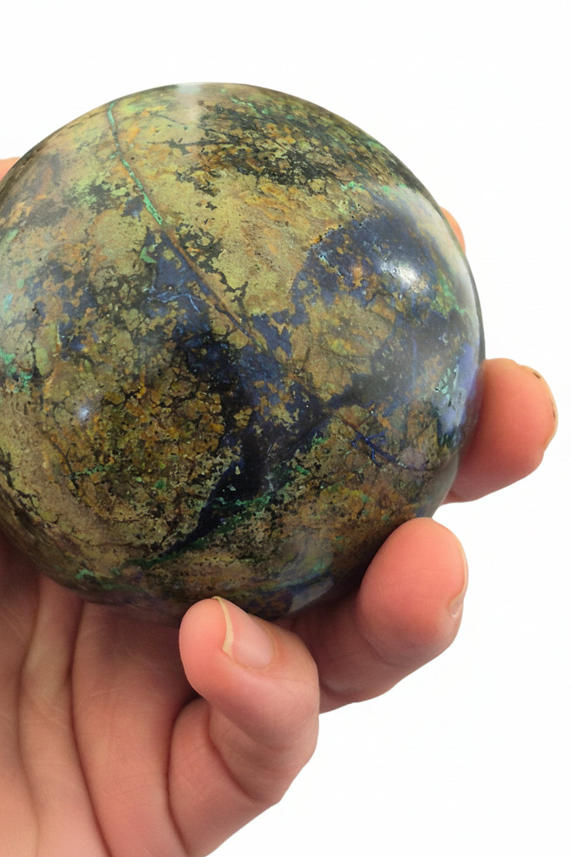 🌌 Enchanted Earth Azurite Malachite Sphere 🌿