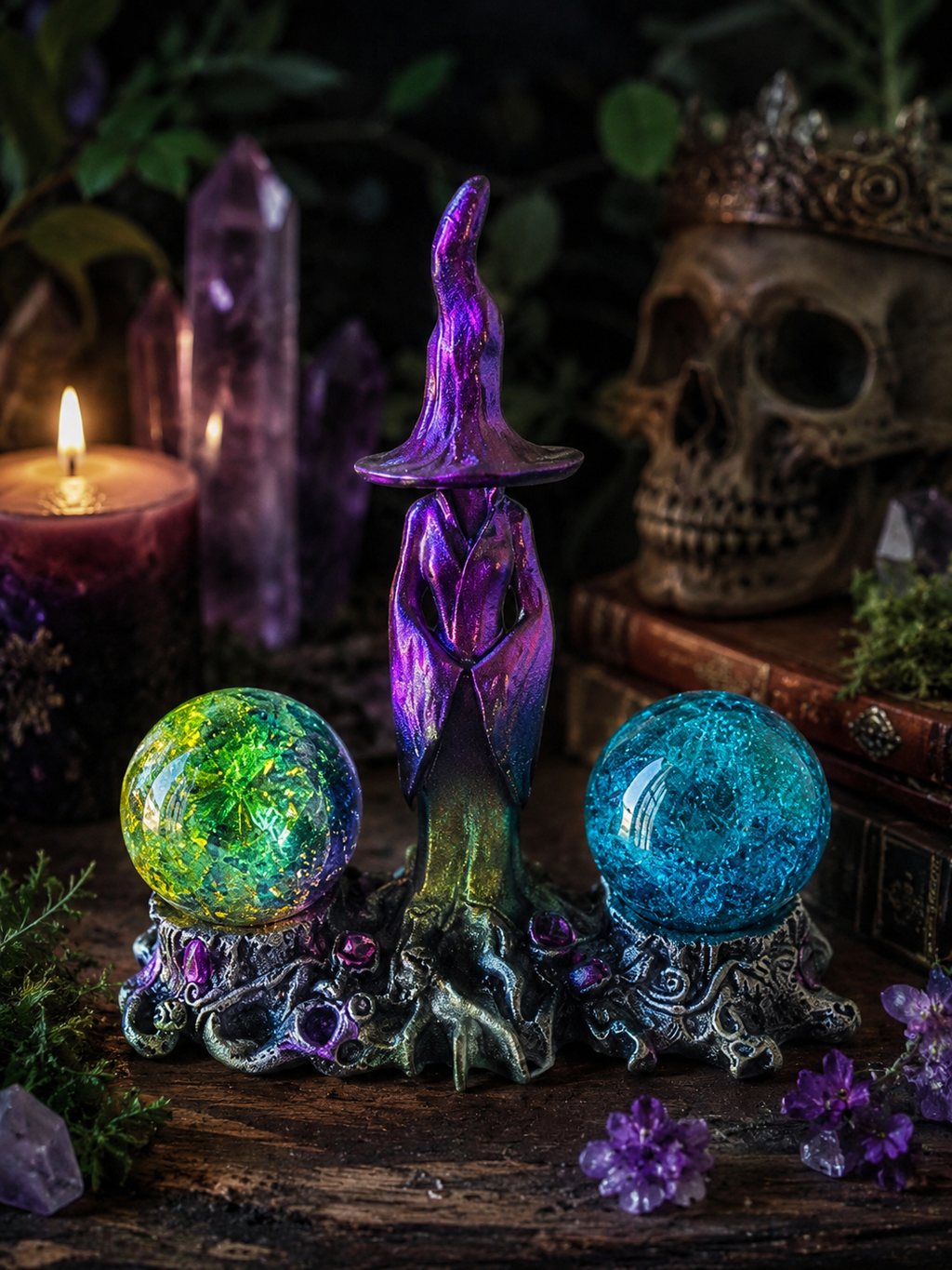 Mystic Witch Guardian Aura Orb Display