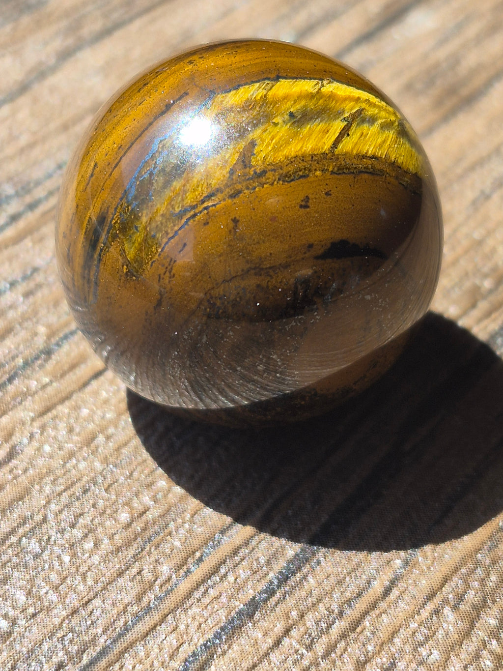 Self-Standing Mini Tiger's Eye Sphere 🐅🟠