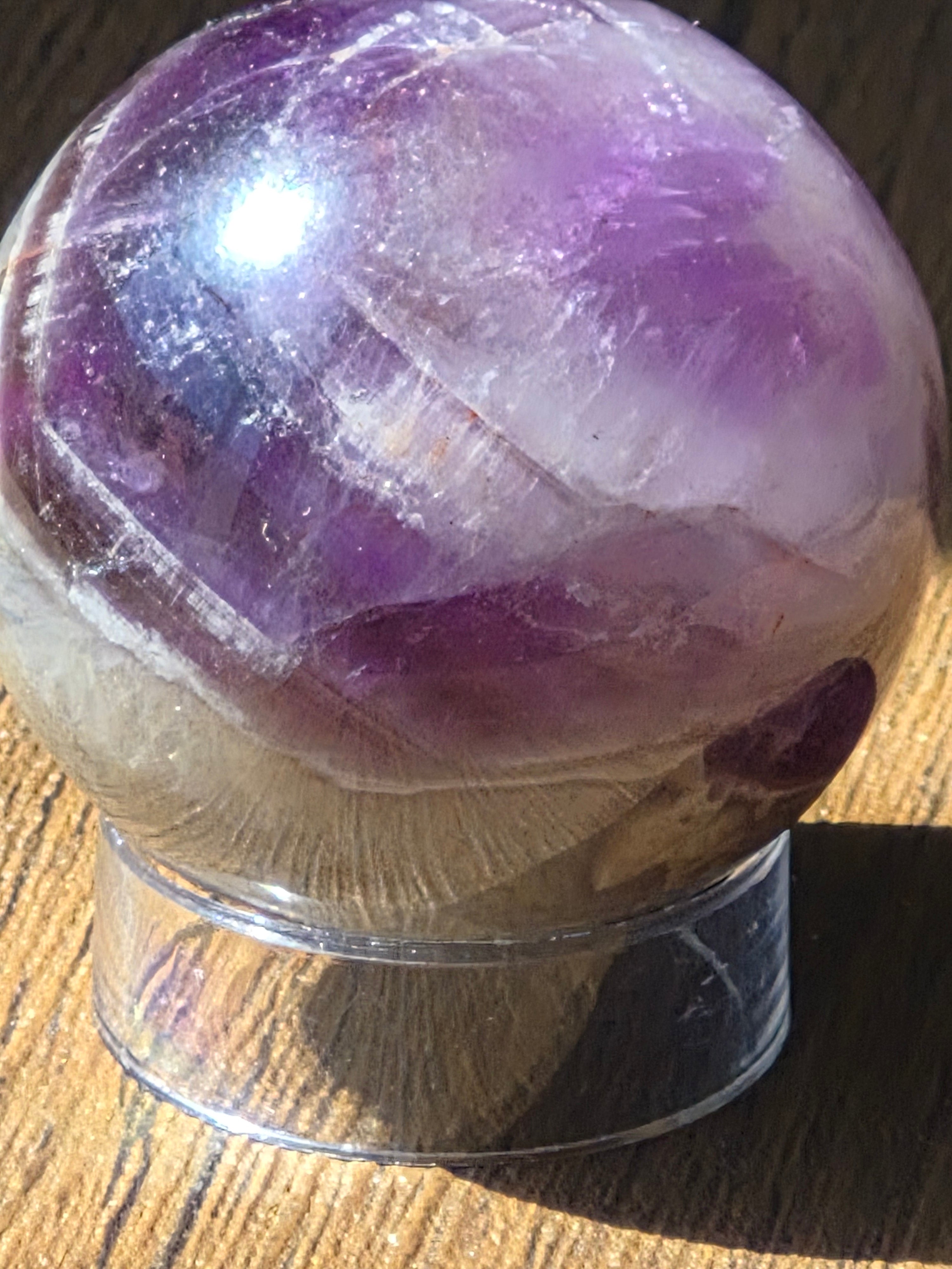 💜 Natural Amethyst Sphere | 40 mm | One-of-a-Kind Quartz Crystal