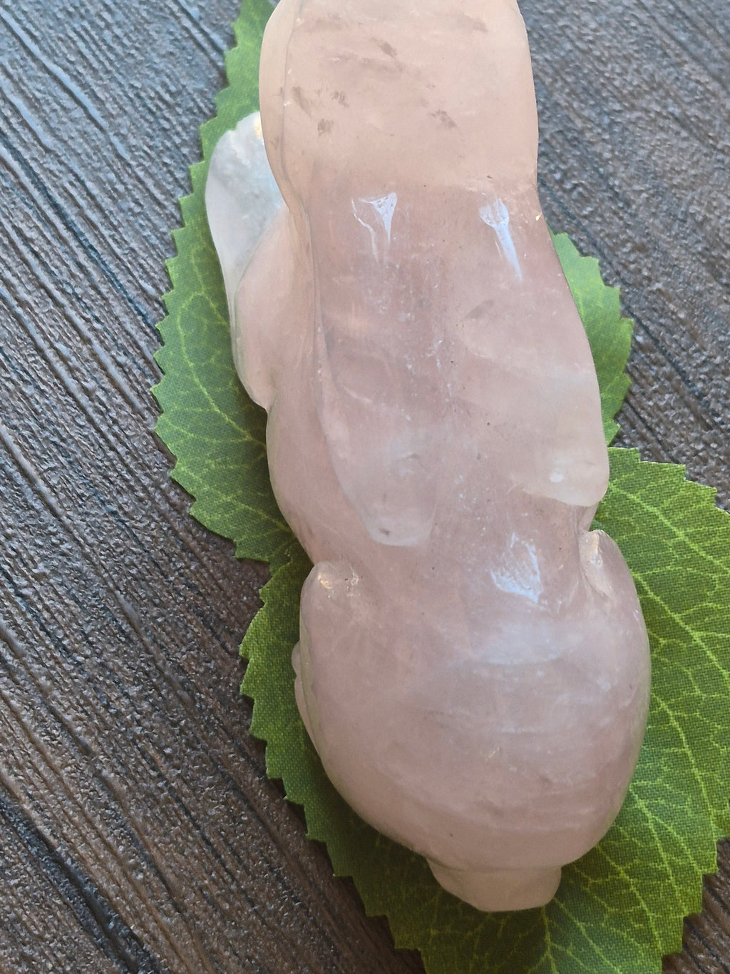 Rose Quartz Hand Carved Rabbit